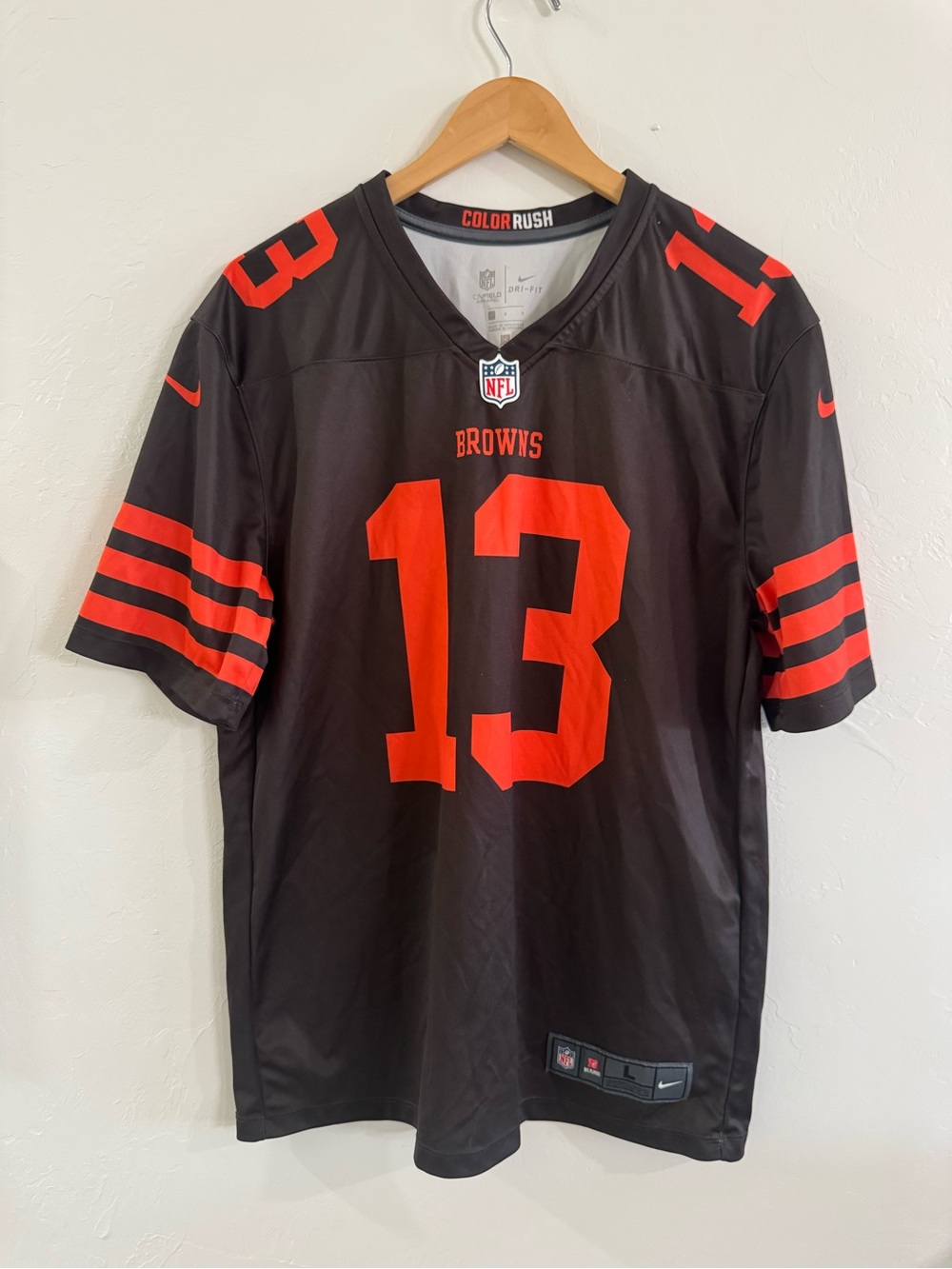 Nike NFL Cleveland Browns Odell Beckham Jr Color Rush Jersey L